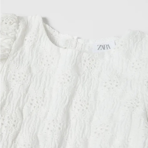 Zara TIERED SWISS EMBROIDERY DRESS - Picture 3 of 7
